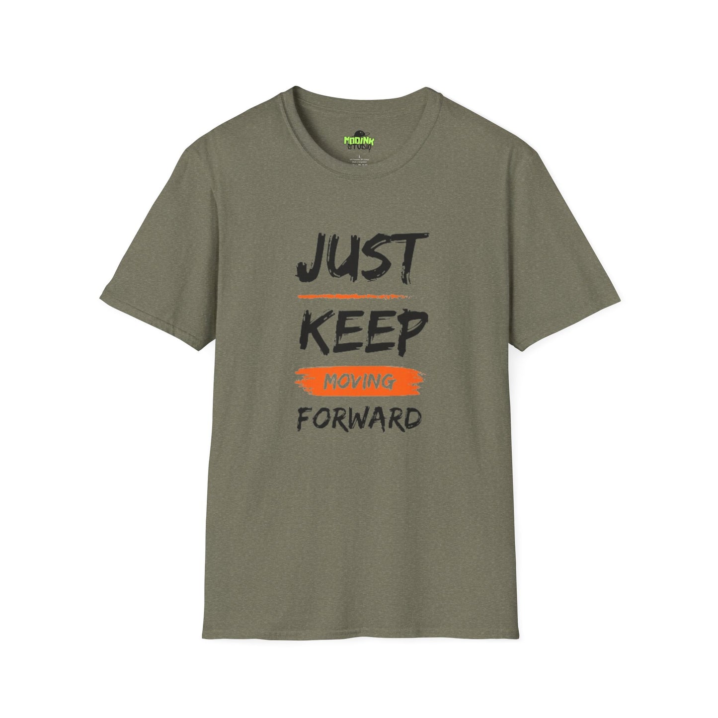Motivational T-Shirt - Just Keep Moving Forward, Inspirational Gift, Unisex Tee, Casual Wear, Gym Shirt, Positive Quote Apparel, Comfortable Tee