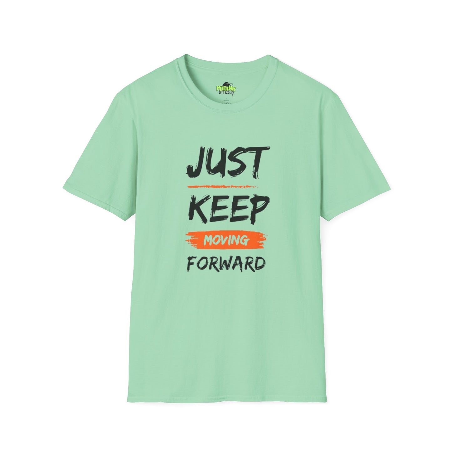 Motivational T-Shirt - Just Keep Moving Forward, Inspirational Gift, Unisex Tee, Casual Wear, Gym Shirt, Positive Quote Apparel, Comfortable Tee