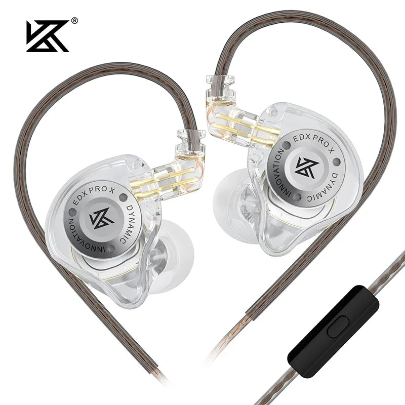 KZ EDX Pro X Dynamic Drive Earphone HIFI Bass Music Earbud Sport Noise Cancelling In Ear Headset with 2Pin Detachable Cable