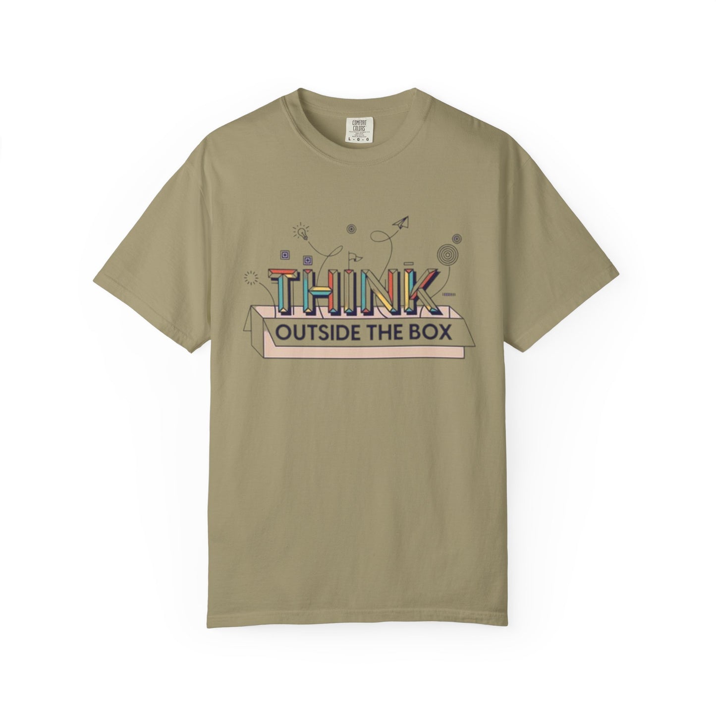 Creative Think Outside the Box T-Shirt, Unisex Inspirational Tee, Gift for Students, Fun Graphic Shirt, Casual Wear for All Occasions, Comfort Clothing