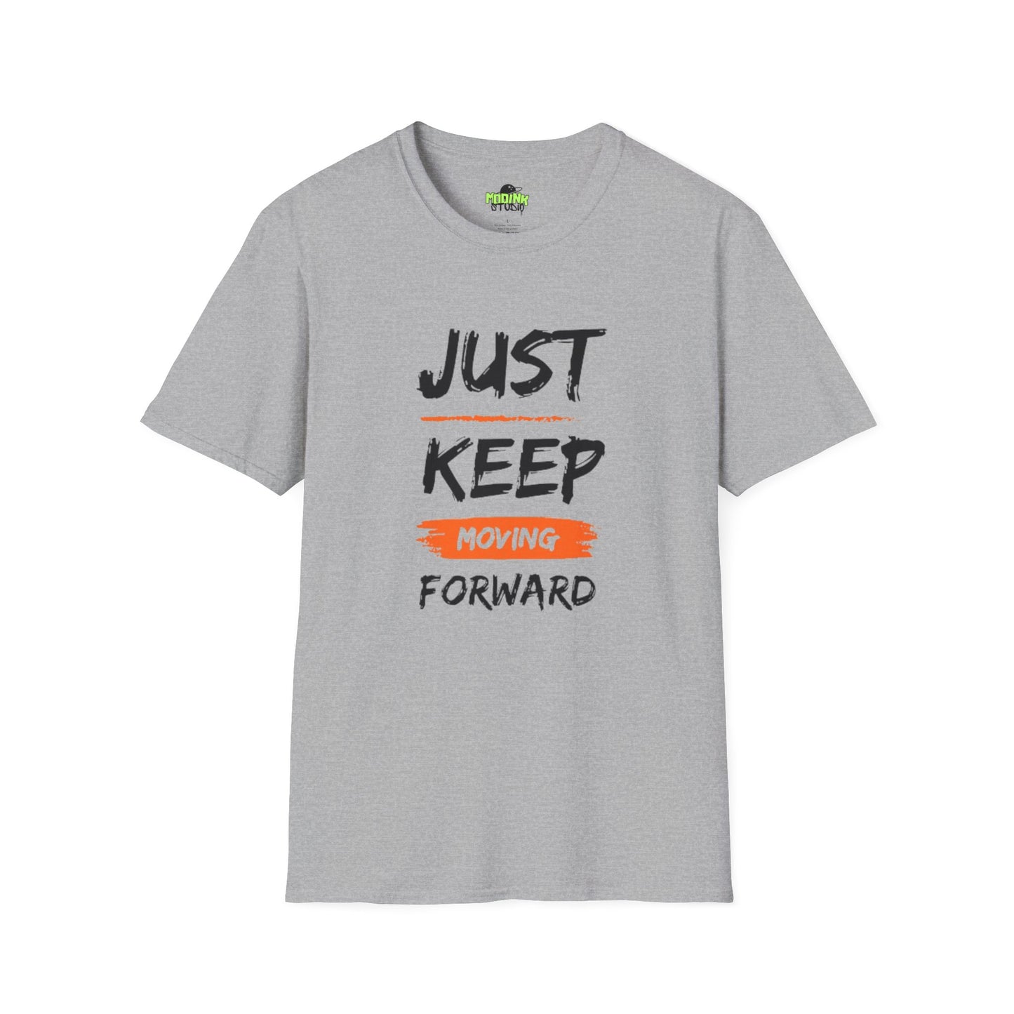 Motivational T-Shirt - Just Keep Moving Forward, Inspirational Gift, Unisex Tee, Casual Wear, Gym Shirt, Positive Quote Apparel, Comfortable Tee