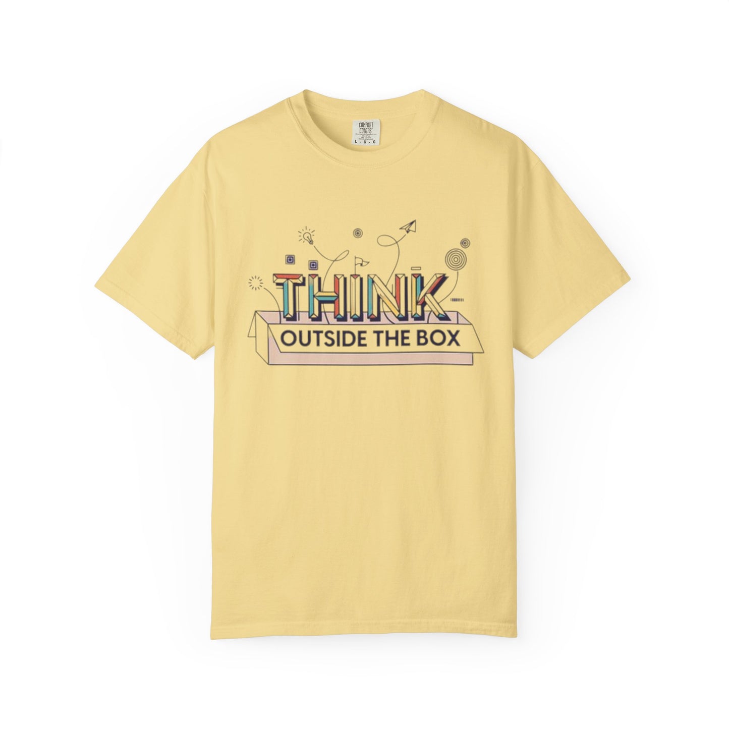 Creative Think Outside the Box T-Shirt, Unisex Inspirational Tee, Gift for Students, Fun Graphic Shirt, Casual Wear for All Occasions, Comfort Clothing