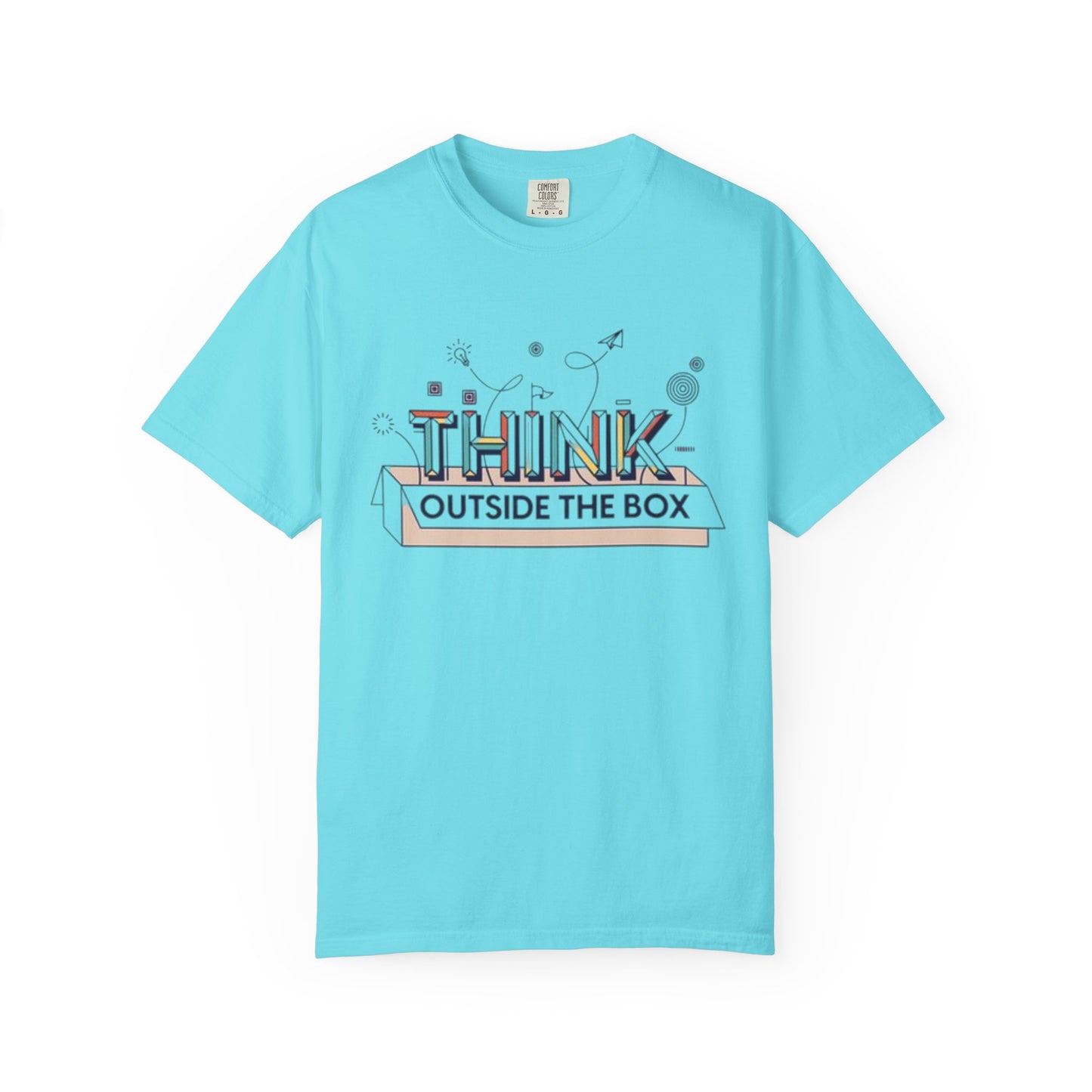 Creative Think Outside the Box T-Shirt, Unisex Inspirational Tee, Gift for Students, Fun Graphic Shirt, Casual Wear for All Occasions, Comfort Clothing