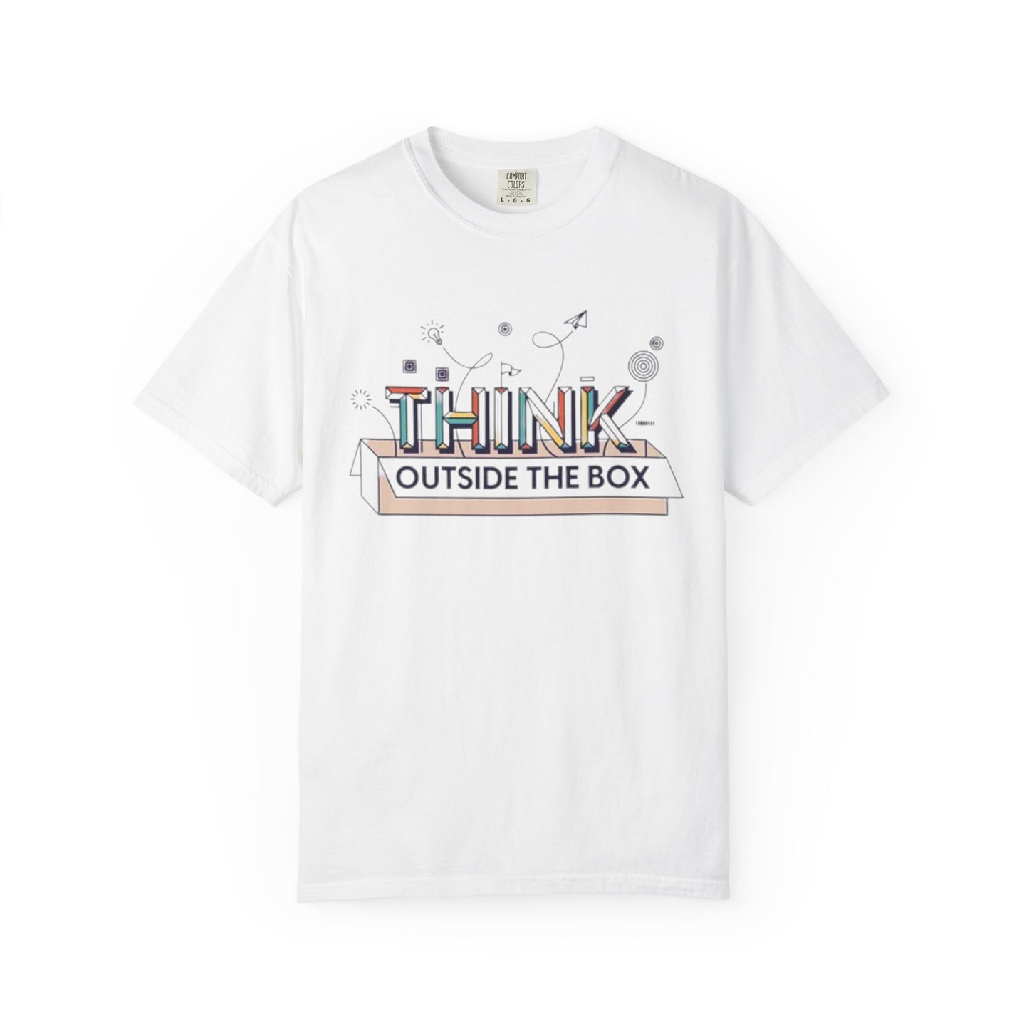 Creative Think Outside the Box T-Shirt, Unisex Inspirational Tee, Gift for Students, Fun Graphic Shirt, Casual Wear for All Occasions, Comfort Clothing