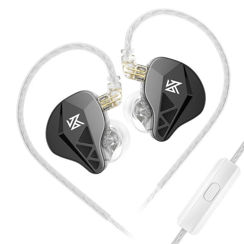 KZ EDXS IEM Earphones Dynamic Driver Bass Wired Earbuds Sport Noise Cancelling High Res in Ear Earphone with Detachable Cable