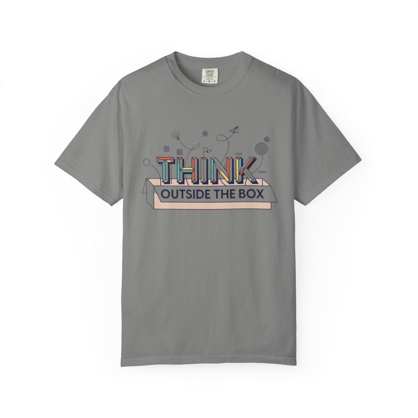 Creative Think Outside the Box T-Shirt, Unisex Inspirational Tee, Gift for Students, Fun Graphic Shirt, Casual Wear for All Occasions, Comfort Clothing