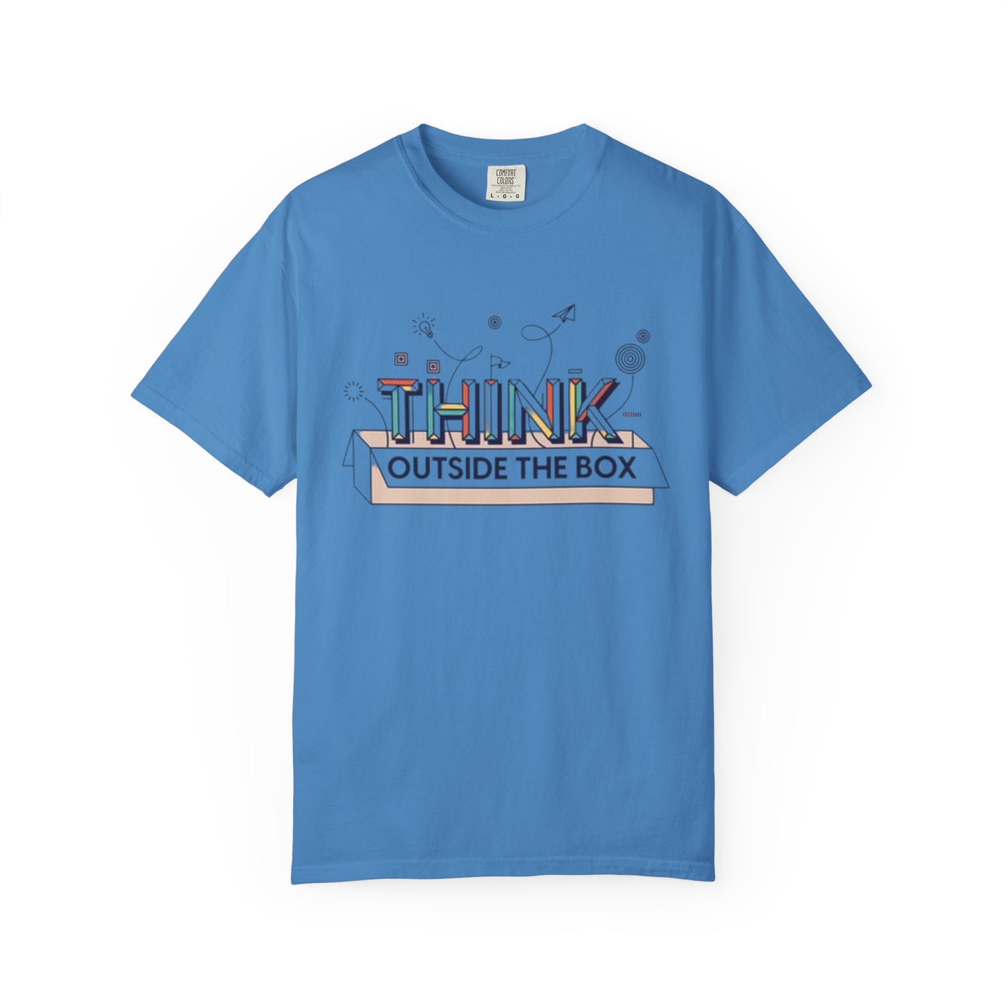 Creative Think Outside the Box T-Shirt, Unisex Inspirational Tee, Gift for Students, Fun Graphic Shirt, Casual Wear for All Occasions, Comfort Clothing