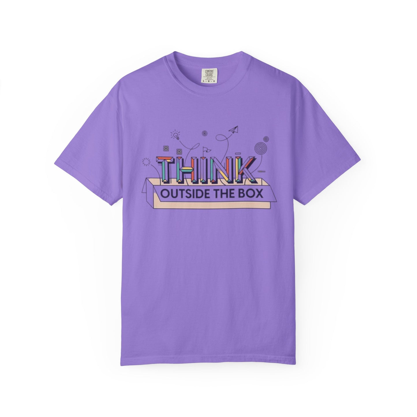 Creative Think Outside the Box T-Shirt, Unisex Inspirational Tee, Gift for Students, Fun Graphic Shirt, Casual Wear for All Occasions, Comfort Clothing