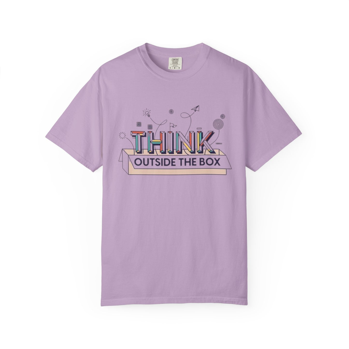 Creative Think Outside the Box T-Shirt, Unisex Inspirational Tee, Gift for Students, Fun Graphic Shirt, Casual Wear for All Occasions, Comfort Clothing