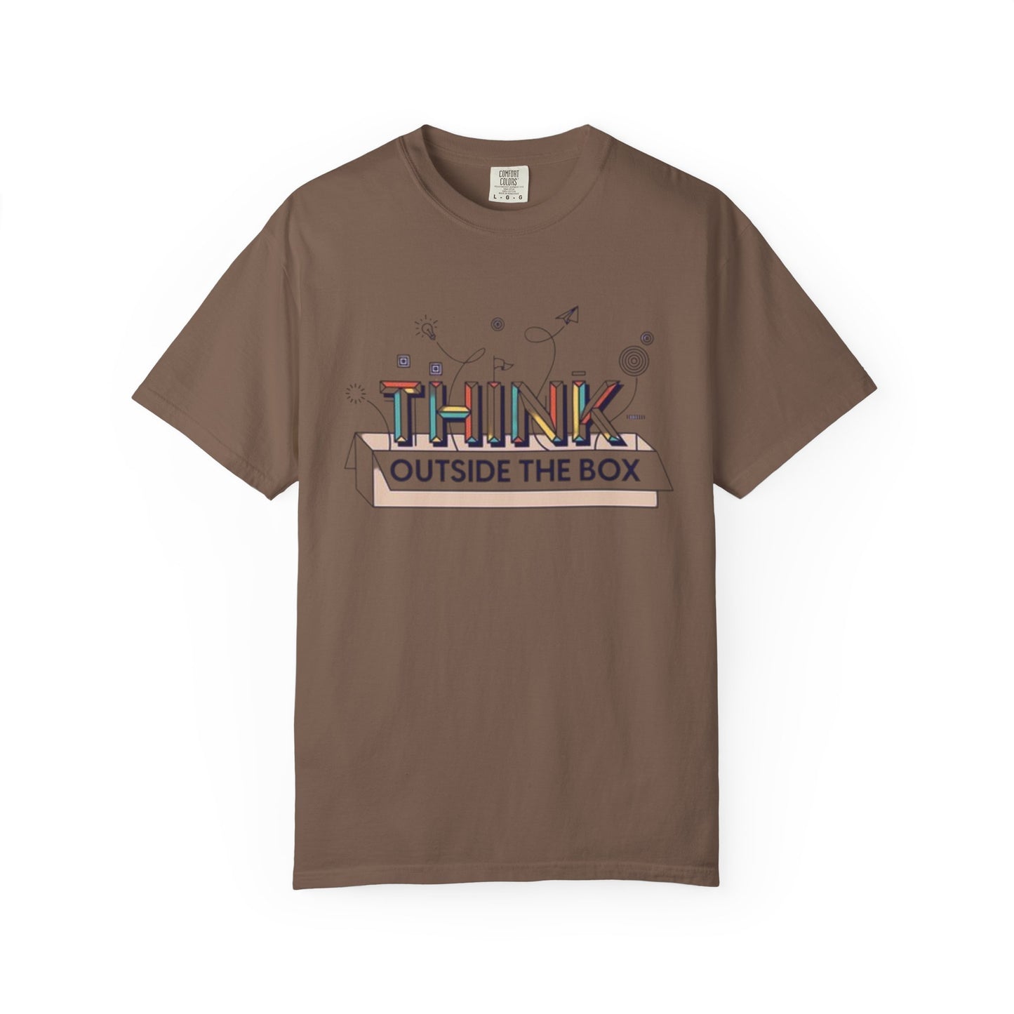 Creative Think Outside the Box T-Shirt, Unisex Inspirational Tee, Gift for Students, Fun Graphic Shirt, Casual Wear for All Occasions, Comfort Clothing