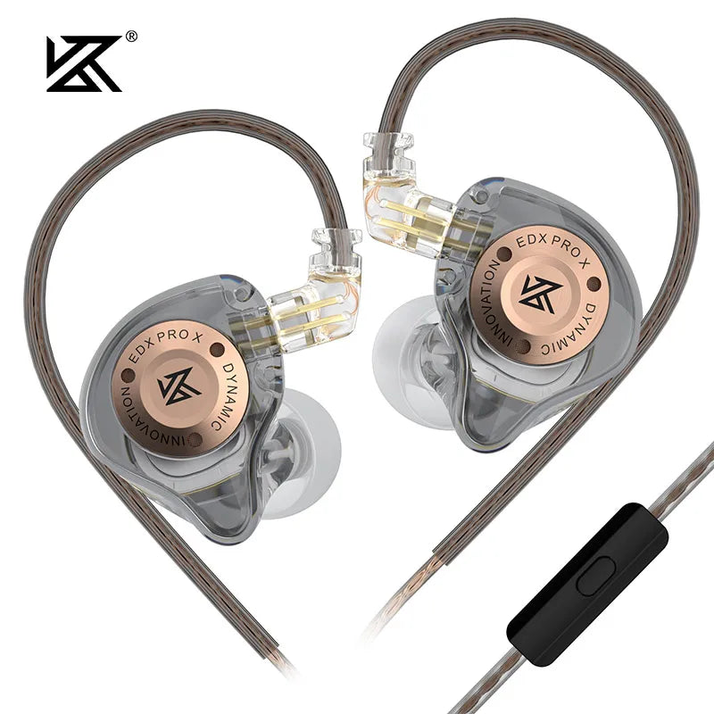 KZ EDX Pro X Dynamic Drive Earphone HIFI Bass Music Earbud Sport Noise Cancelling In Ear Headset with 2Pin Detachable Cable
