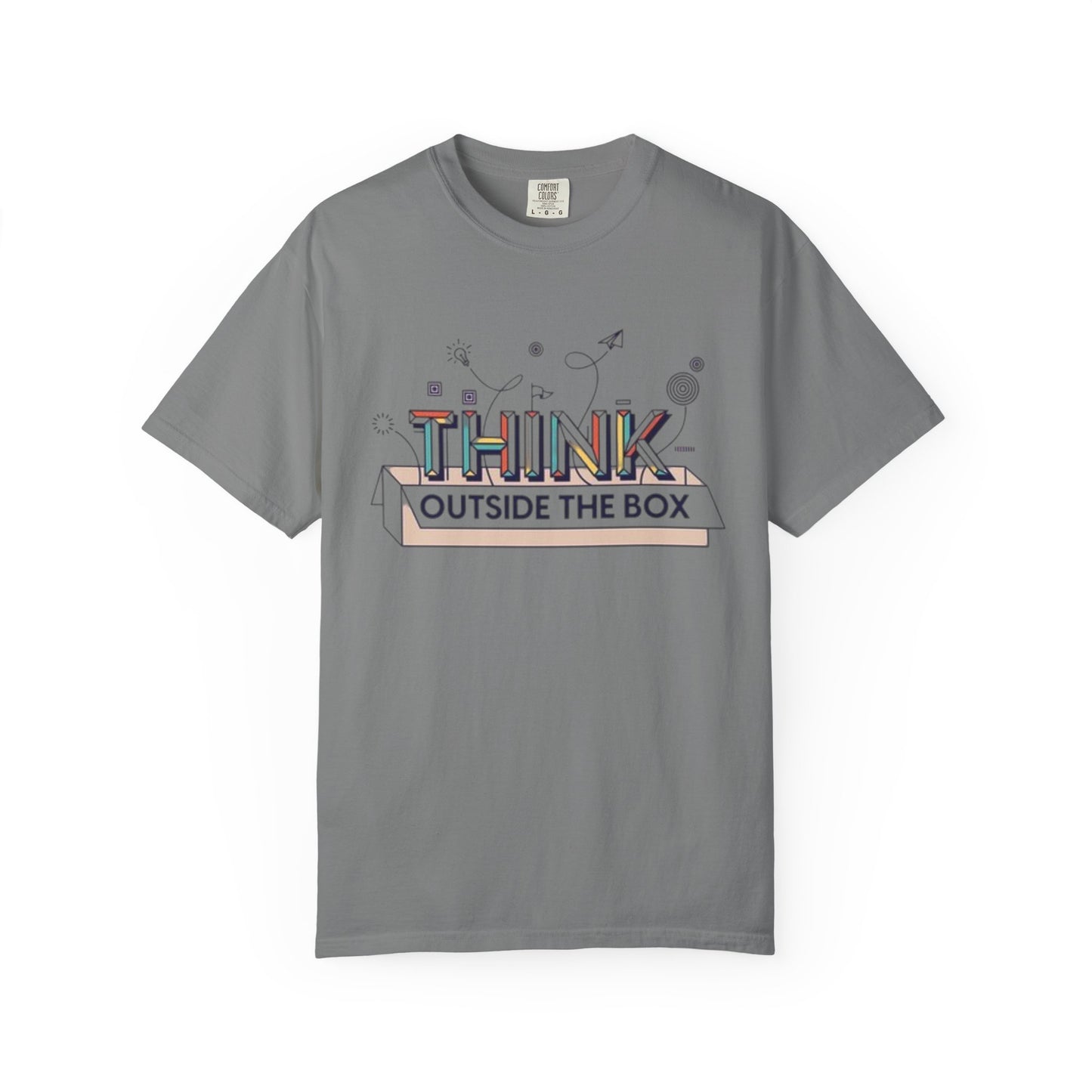 Creative Think Outside the Box T-Shirt, Unisex Inspirational Tee, Gift for Students, Fun Graphic Shirt, Casual Wear for All Occasions, Comfort Clothing