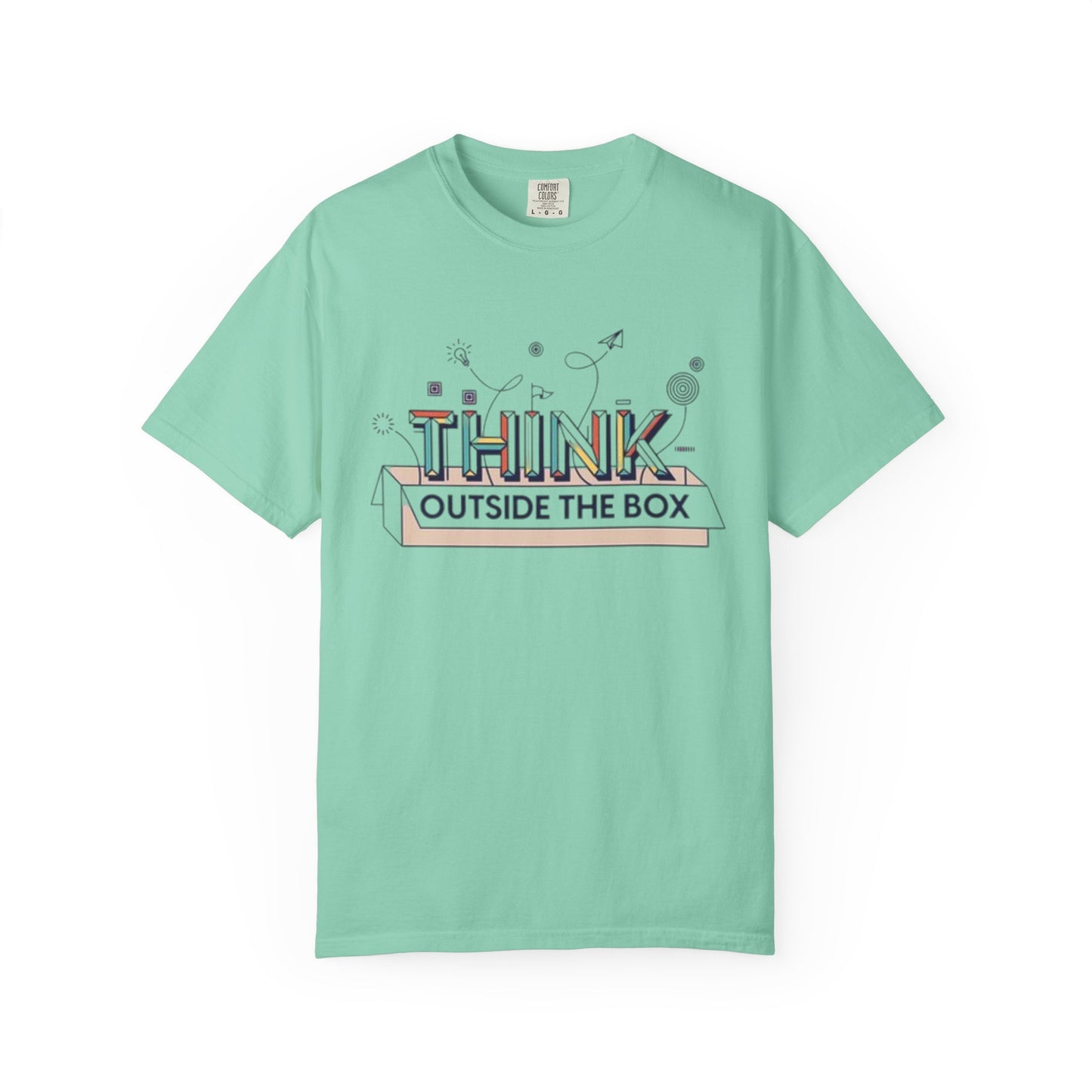 Creative Think Outside the Box T-Shirt, Unisex Inspirational Tee, Gift for Students, Fun Graphic Shirt, Casual Wear for All Occasions, Comfort Clothing