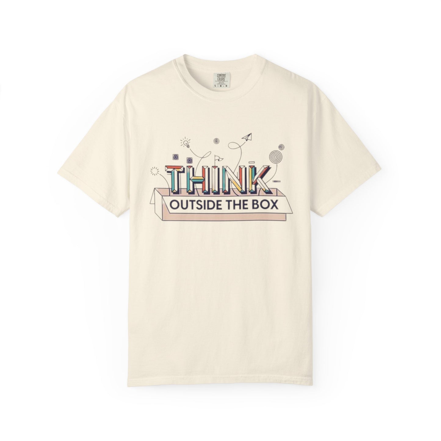 Creative Think Outside the Box T-Shirt, Unisex Inspirational Tee, Gift for Students, Fun Graphic Shirt, Casual Wear for All Occasions, Comfort Clothing
