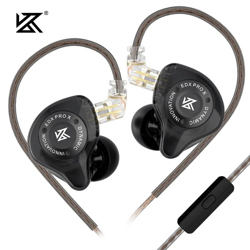 KZ EDX Pro X Dynamic Drive Earphone HIFI Bass Music Earbud Sport Noise Cancelling In Ear Headset with 2Pin Detachable Cable